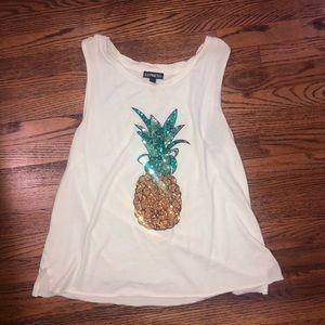 Sequin Pineapple Tank Top